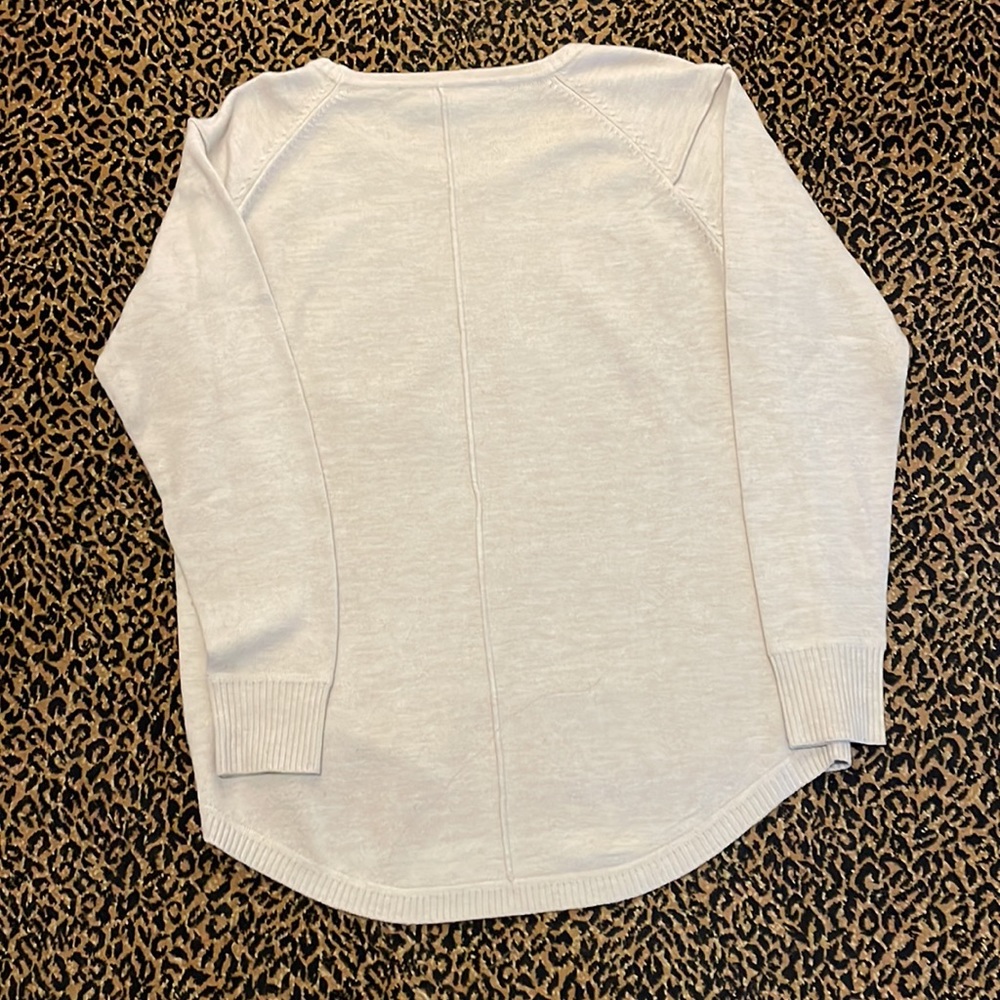 French Connection Oversized High- Low Beige Round… - image 2